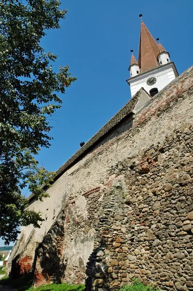 Saxon versterkte kerk. Cristian, Transsylvanië — Stockfoto