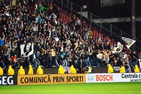 Football hooligans in a stadium — Stock fotografie