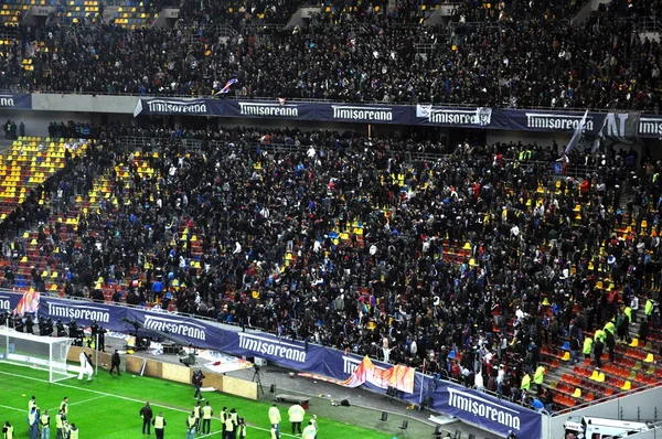 Hooligans de futebol de Steaua Bucareste — Fotografia de Stock
