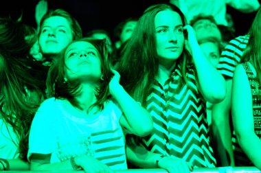 Bir müzik festivalindeki kalabalık.