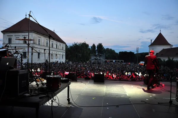 Dub Pistols treten live beim Elektro-Burgmusik-Festival auf — Stockfoto