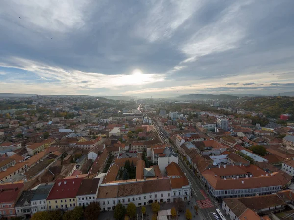 Panoramiczny Widok Miasto Cluj Napoca Kolozsvar Transylwania Rumunia — Zdjęcie stockowe
