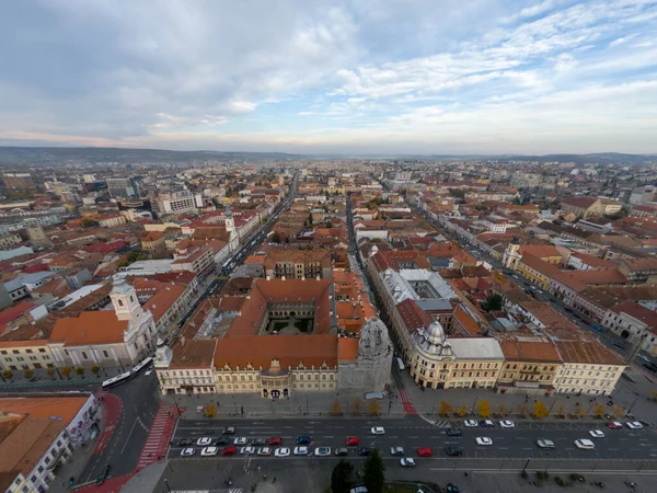 Panoramiczny Widok Miasto Cluj Napoca Kolozsvar Transylwania Rumunia — Zdjęcie stockowe