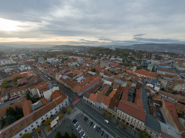 Panoramautsikt Över Staden Cluj Napoca Kolozsvar Transsylvanien Rumänien — Stockfoto