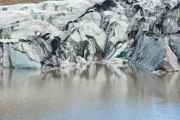 Island Solheimajokull Gletscher Schmilzt Infolge Des Klimawandels Und Der Globalen — Stockfoto