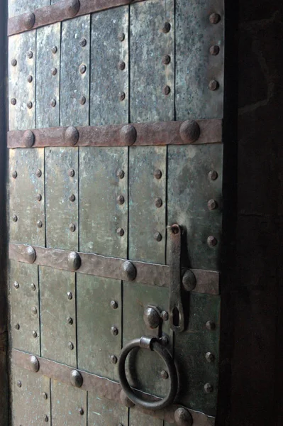 Old Vintage Medieval Rusty Iron Door Knobs — Stock Photo, Image