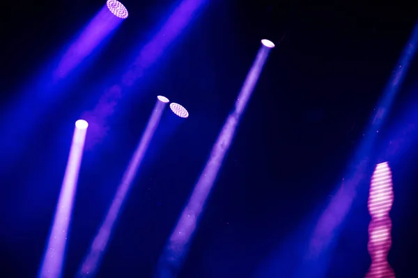 Bright stage lights during a live concert