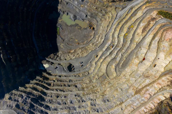 Aerial Drone View Rosia Poieni Open Pit Copper Mine Romania — Stock Photo, Image