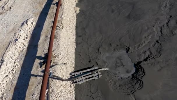 Vue Aérienne Contamination Par Les Métaux Lourds Une Mine Cuivre — Video