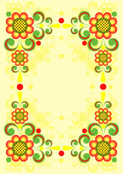 Cadru floral abstract — Vector de stoc