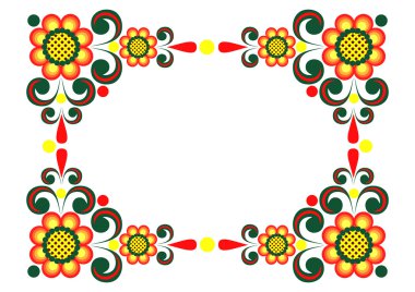 soyut çerçeve çiçek