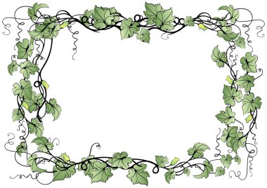Abstract floral frame clipart