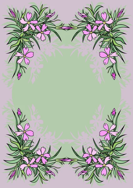 Abstracte Bloemenlijst — Stockvector