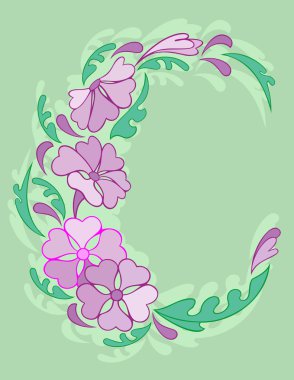 soyut çiçek çerçevesinden