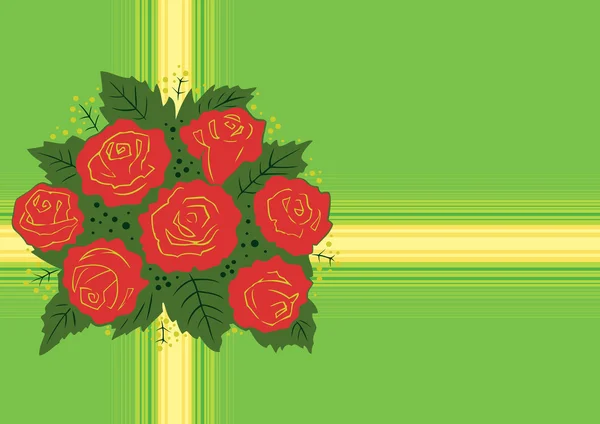 バック グラウンドで抽象的な赤いバラ — ストックベクタ