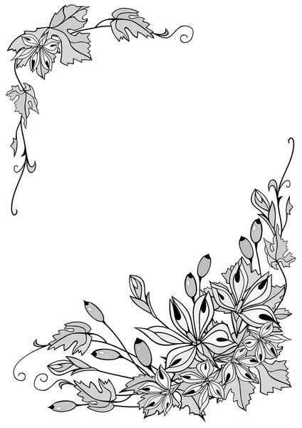 Анотація квіти кадру — стоковий вектор