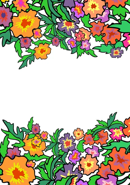 Quadro de flores abstrato — Vetor de Stock