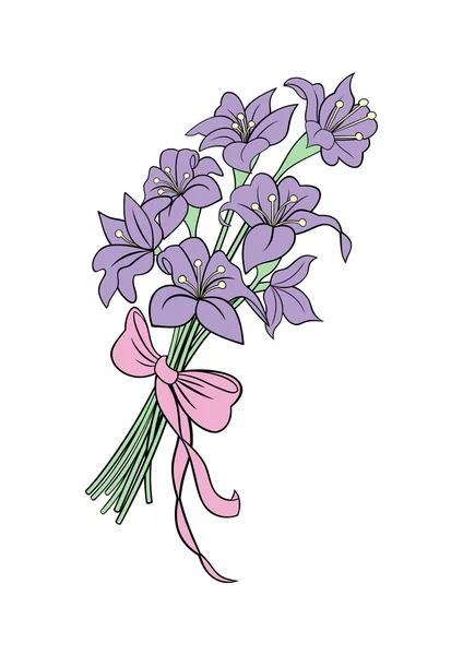 Bouquet de lys abstraits — Image vectorielle