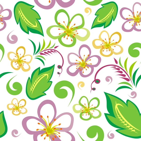 Fondo floral sin costura abstracto — Vector de stock