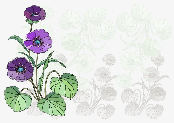 バック グラウンドで抽象的な花 — ストックベクタ