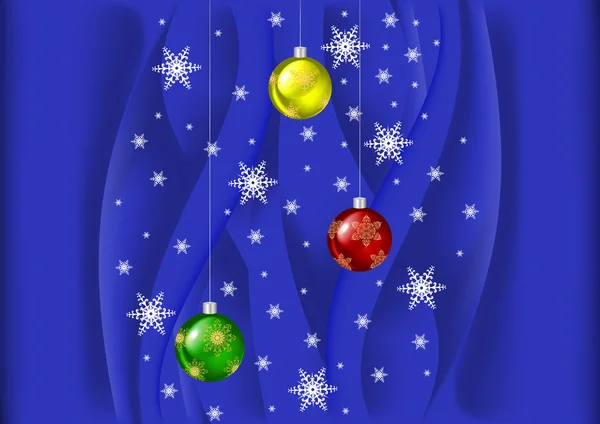 Різдвяні кульки з фоном — стоковий вектор