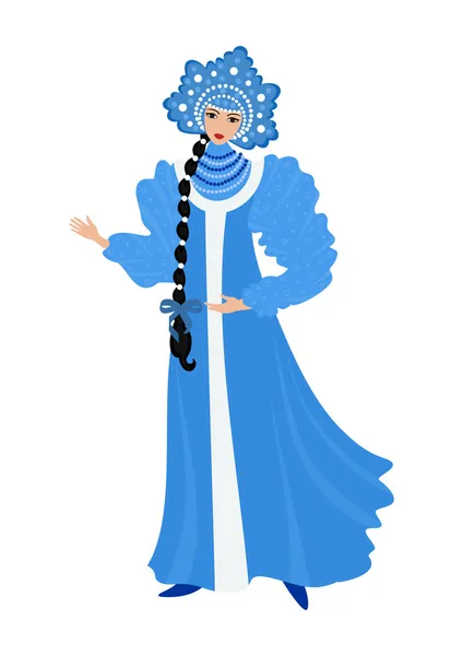 Beautiful Snow Maiden — Stock Vector