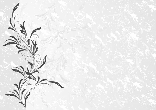 Ornamento floral com fundo grunge — Vetor de Stock