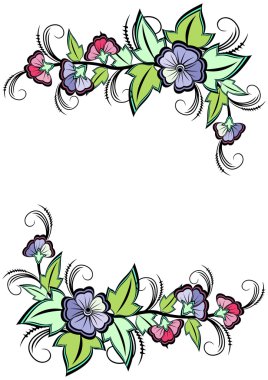 soyut çerçeve çiçek