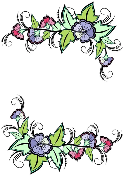 Abstract floral frame — Stockvector