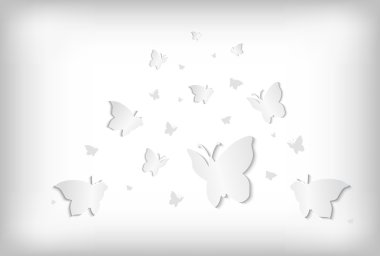 Abstract paper butterflies clipart