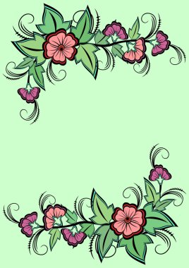 soyut çerçeve çiçek