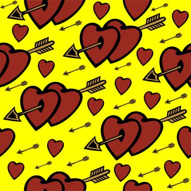 Seamless heart background clipart