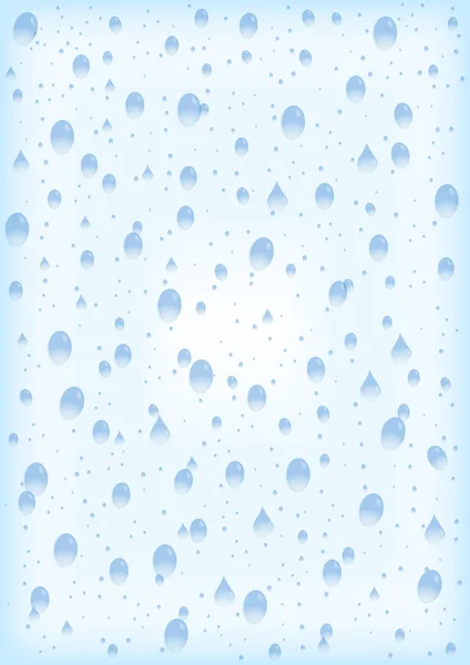 Gotas de agua con fondo — Vector de stock