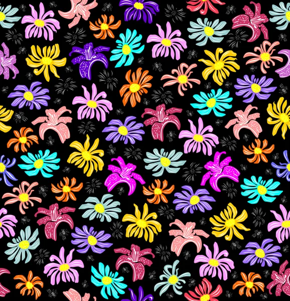 Fundal floral fără sudură — Vector de stoc