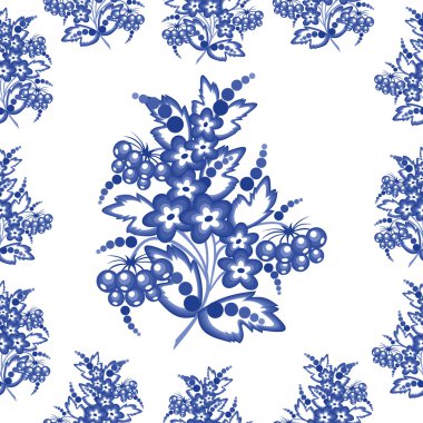 Dikişsiz gzhel arka plan