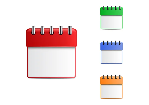 Conjunto de calendário de noivado colorido — Vetor de Stock