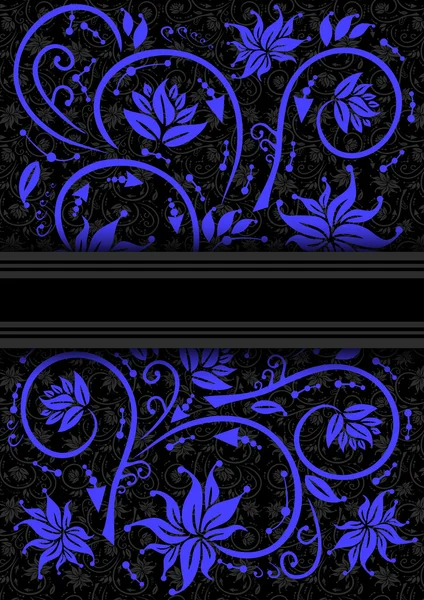 Abstract floral achtergrond met banner — Stockvector