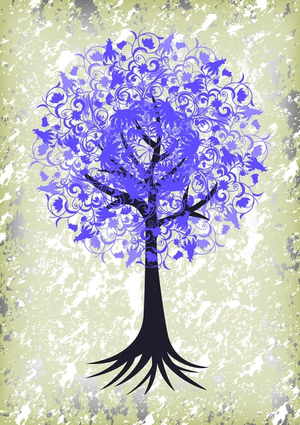 Abstrakter Baum mit Hintergrund — Stockvektor