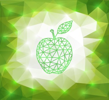 yeşil üçgen apple arka plan
