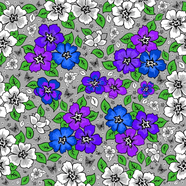 Sömlös blommig bakgrund — Stock vektor