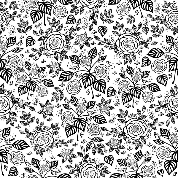 Patrón floral sin costuras — Vector de stock