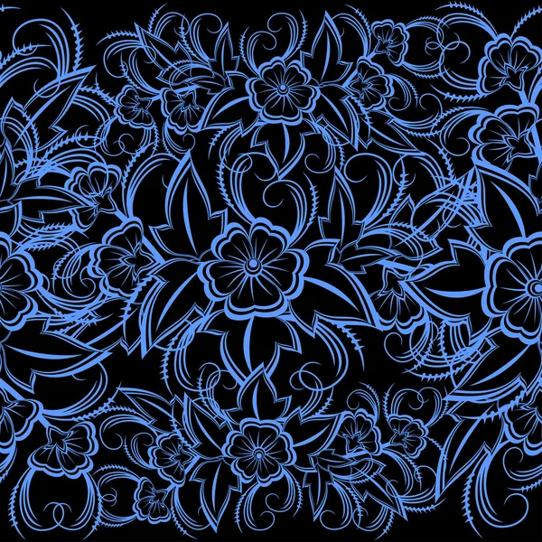 Naadloze floral ornament — Stockvector