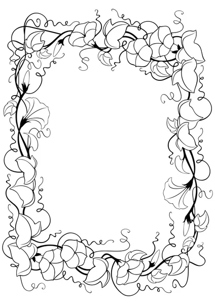 Abstract floral frame — Stock Vector