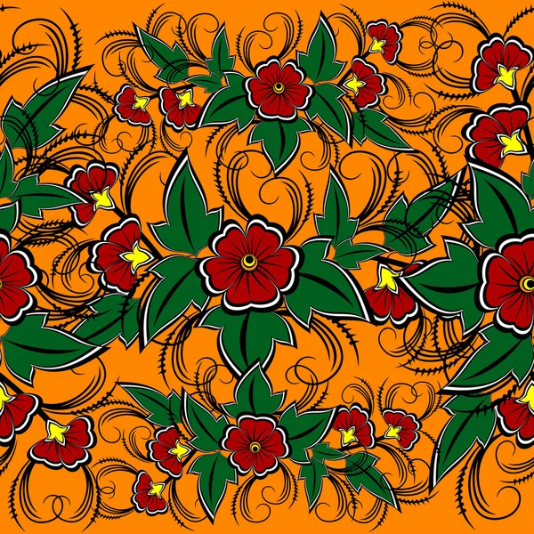 Patrón floral sin costuras — Vector de stock