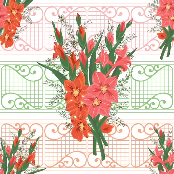 Naadloos bloemenpatroon — Stockvector