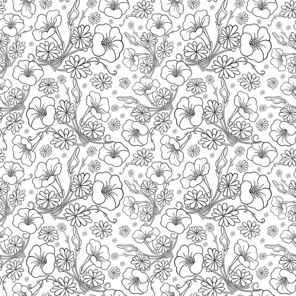 Modèle floral sans couture — Image vectorielle