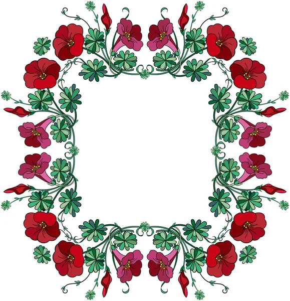 Abstract floral frame — Stock Vector