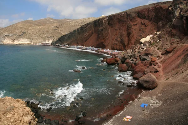 Praia vermelha — Fotografia de Stock