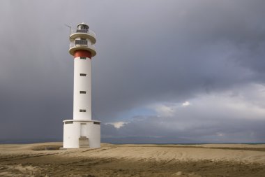 Lighthouse at Fangar beach clipart