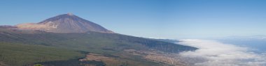 Panorama of the Mount Teide and the Orotava Valley clipart